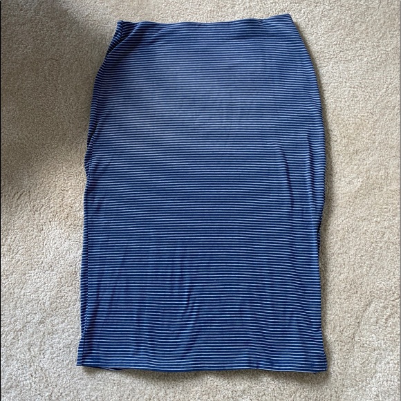 Old Navy Skirts Old Navy Blue Wwhite Stripe Skirt Poshmark